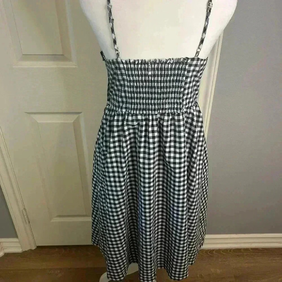 🖤🤍”Daphnea Paris” Black/White Checkered Midi Sundress w/ Pockets Size M🖤🤍 - Picture 6 of 13